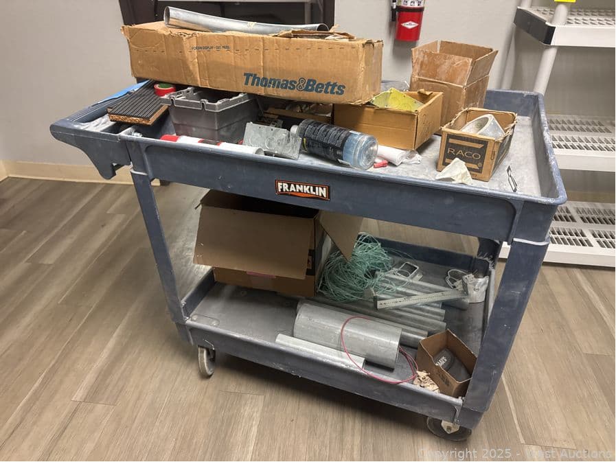 franklin-rolling-plastic-cart-with-contents-electrical-supply-623775