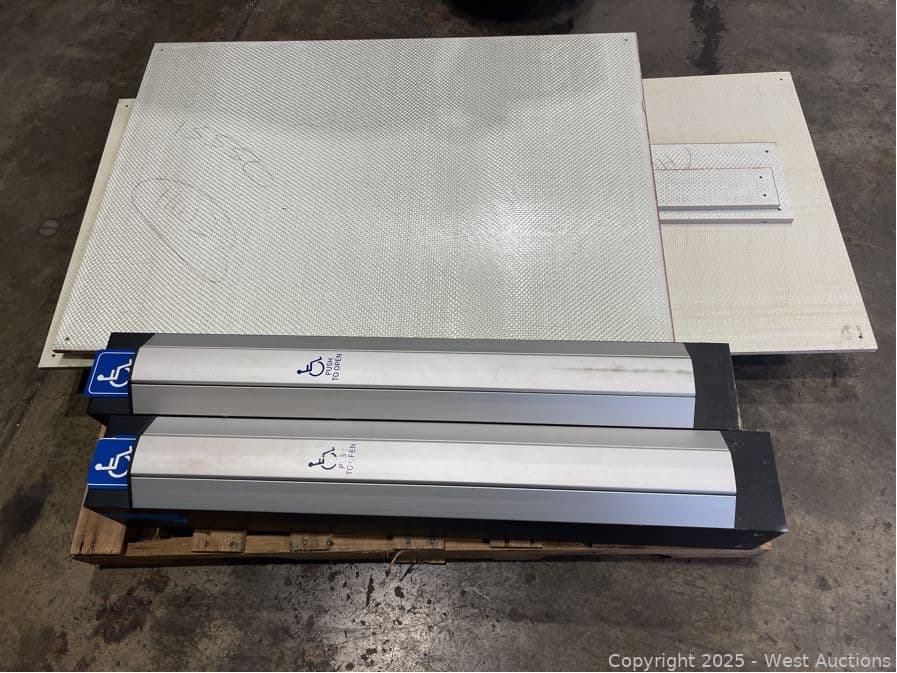 pallet-of-assorted-fiberglass-sheets-and-handicap-door-openers-623830