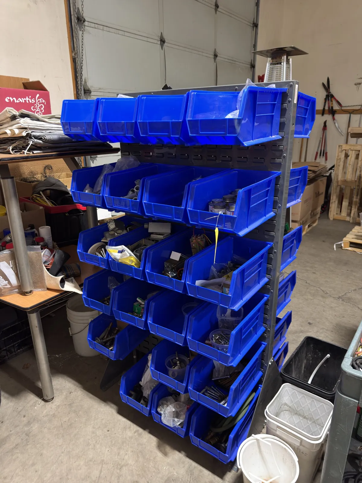 metal-organizer-shelf-and-contents-hardware-electronic-parts-wires-and-sprinkler-supply-1f40a2