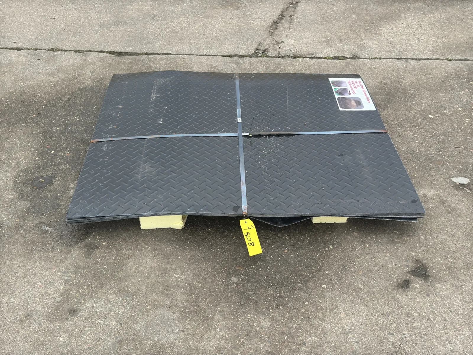 20-black-steel-diamond-plates-3x4x04mm-unused-mm2lr11z