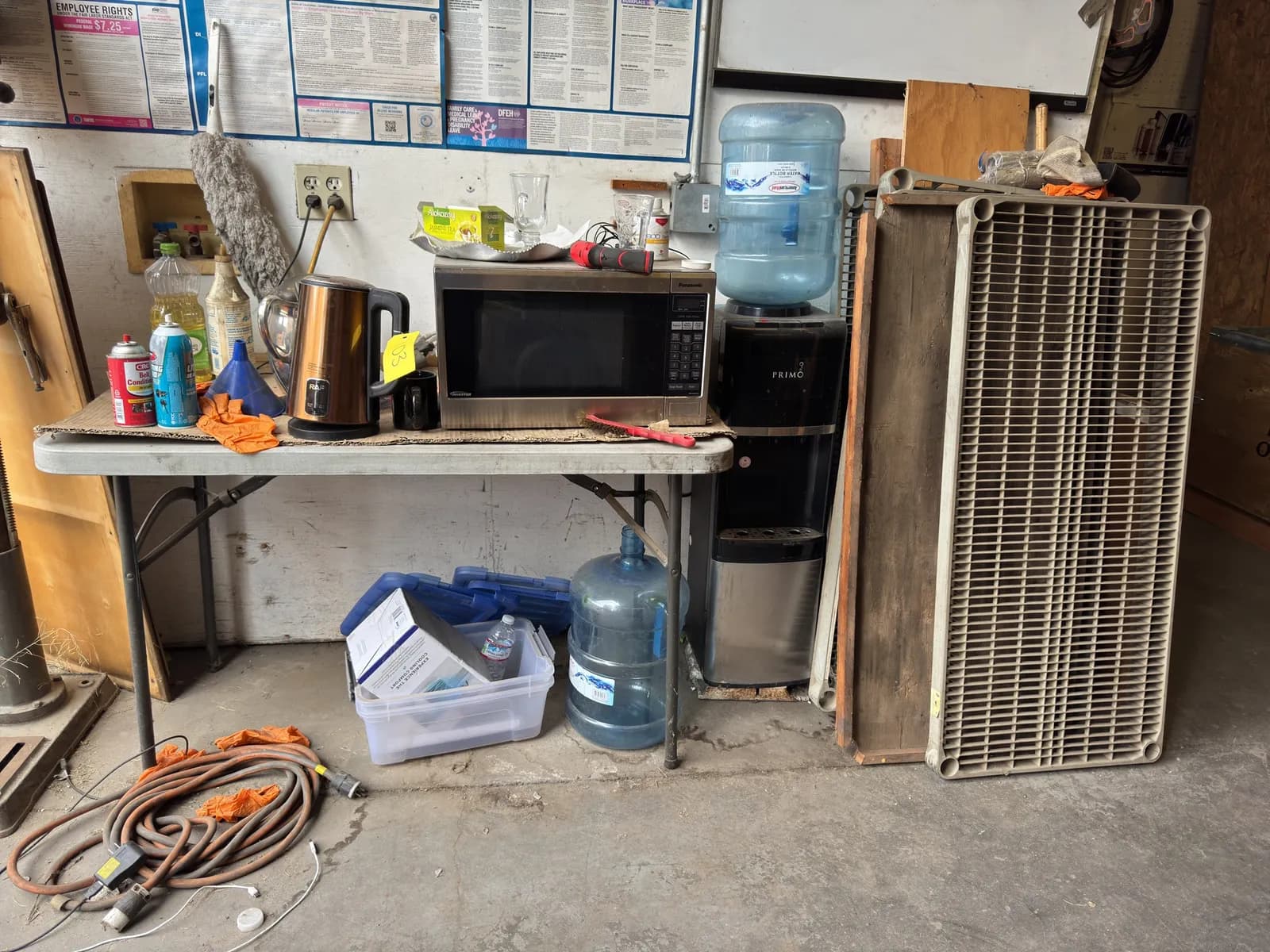 contents-of-corner-48-table-microwave-water-dispenser-and-more-237a93