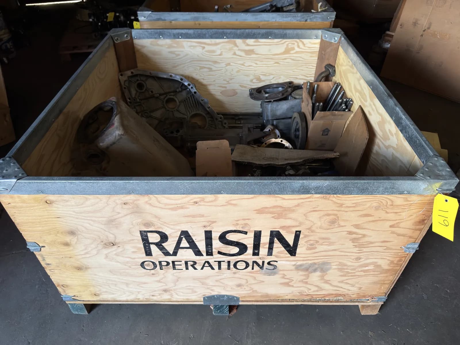 contents-of-bin-assorted-diesel-engine-parts-hardware-and-accessories-e500d1