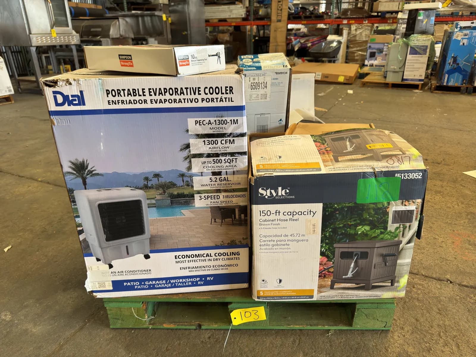 contents-of-pallet-portable-cooler-hose-cabinet-misting-kits-and-more-mpn9h5nu