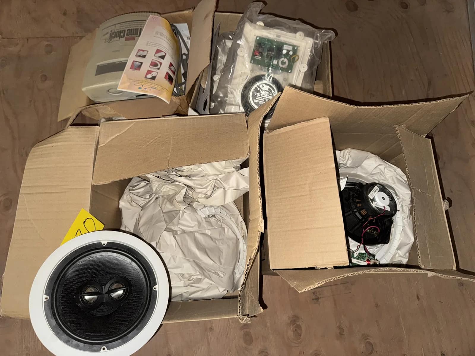 jbl-and-paradigm-recessed-ceiling-speakers-and-royal-time-punch-clock-39e3c2