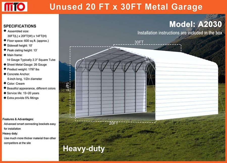 2026-mto-a2030-20x30-heavy-duty-metal-garage-unused-muopgtf2