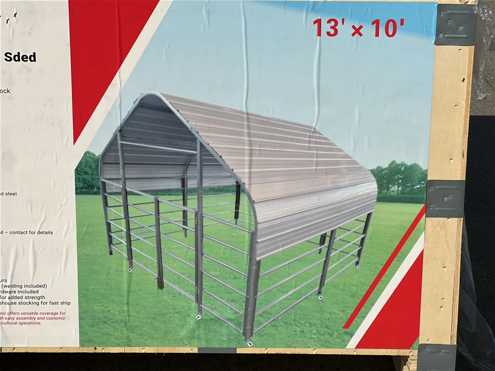 2026-sdlanch-sdlgm1310f-galvanized-metal-livestock-shed-unused-murkm27c